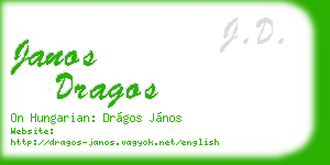 janos dragos business card