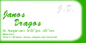 janos dragos business card